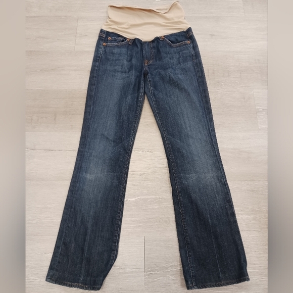 7 For All Mankind Blue Maternity Jeans - Picture 4 of 6